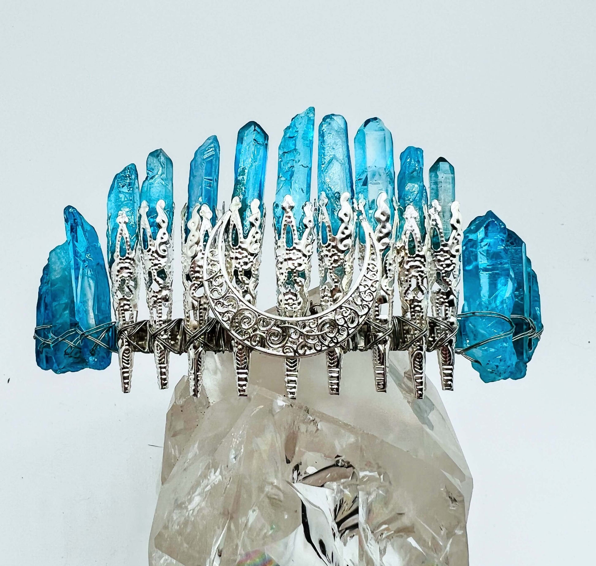 Beautiful crystal crown in Blue