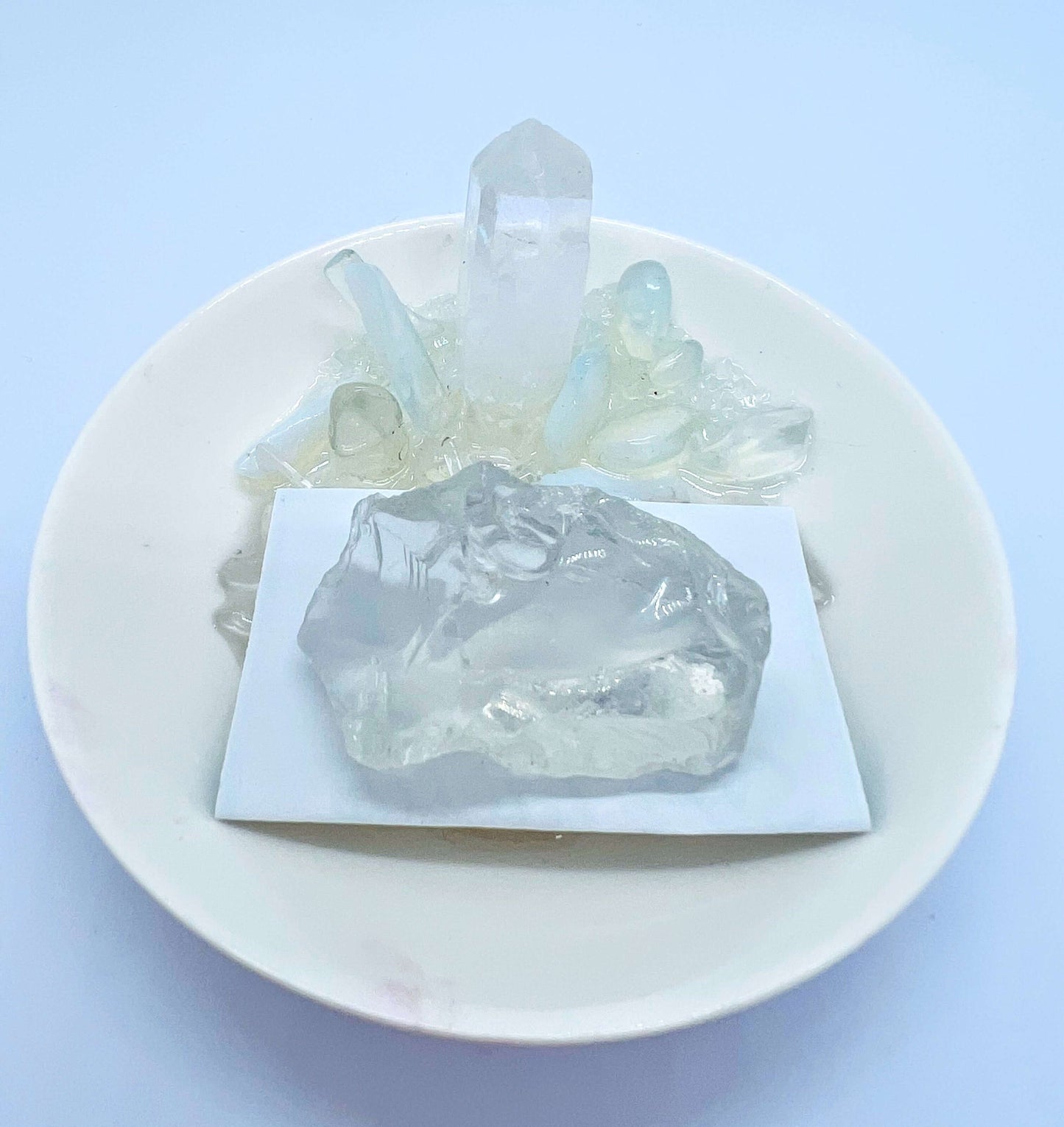 Opalite crystal wish plate.