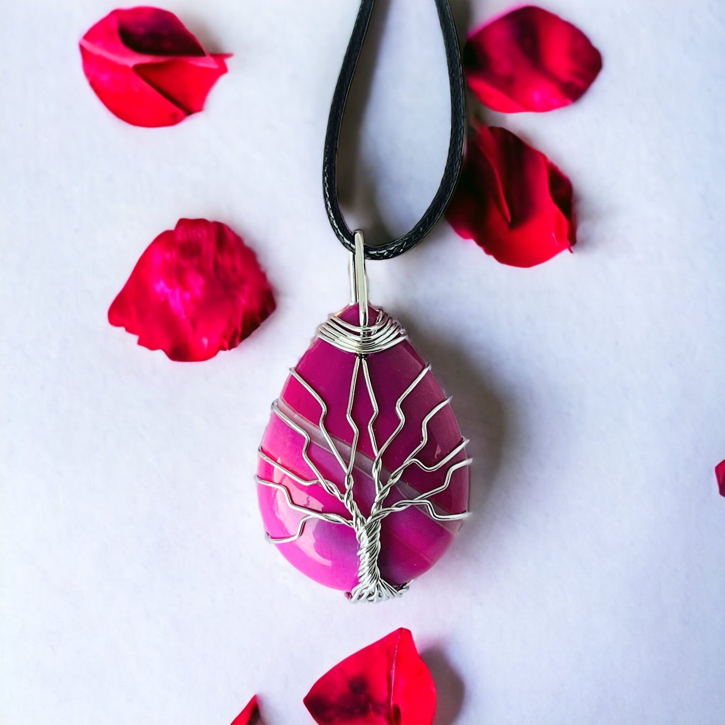 Tree of life crystal pendants