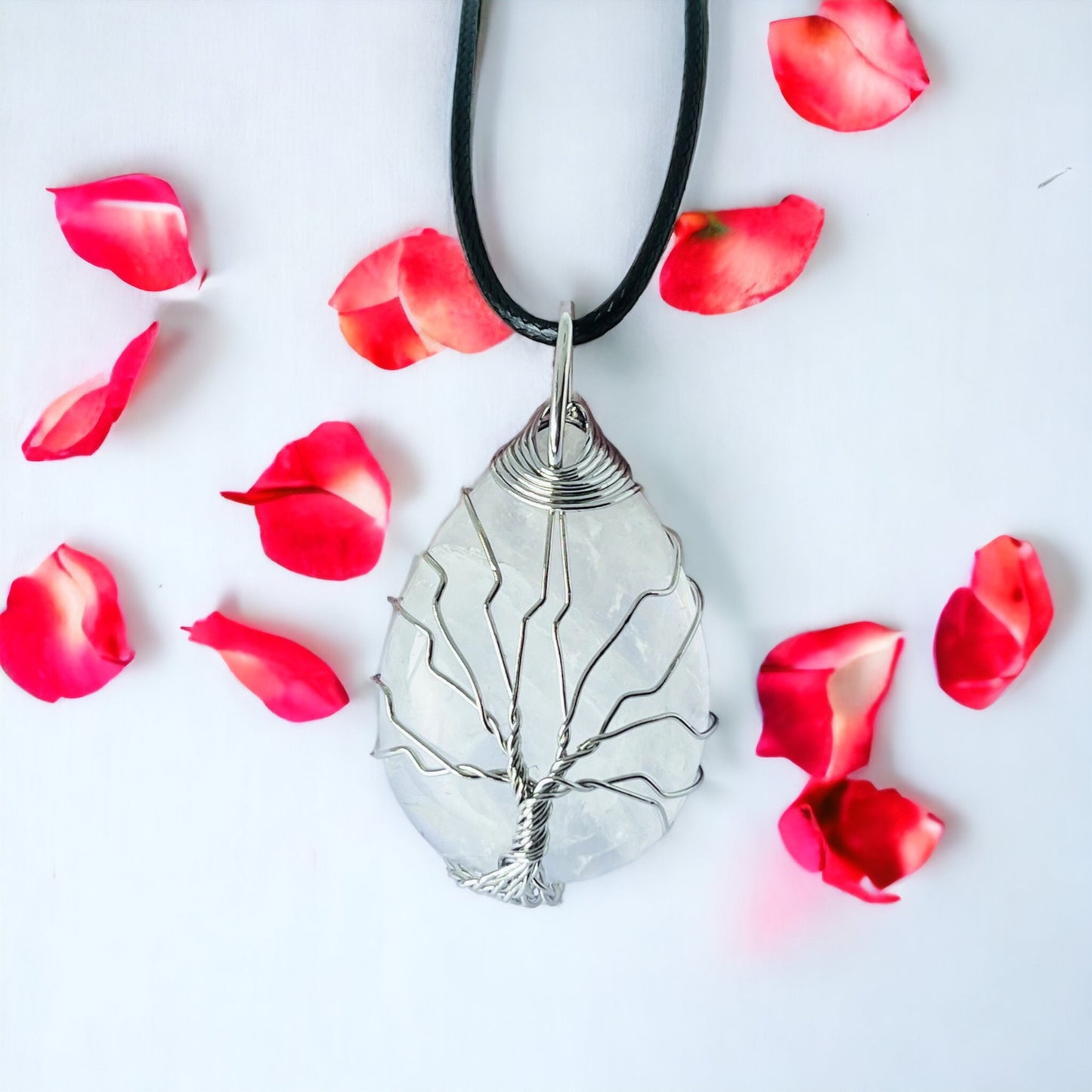 Tree of life crystal pendants