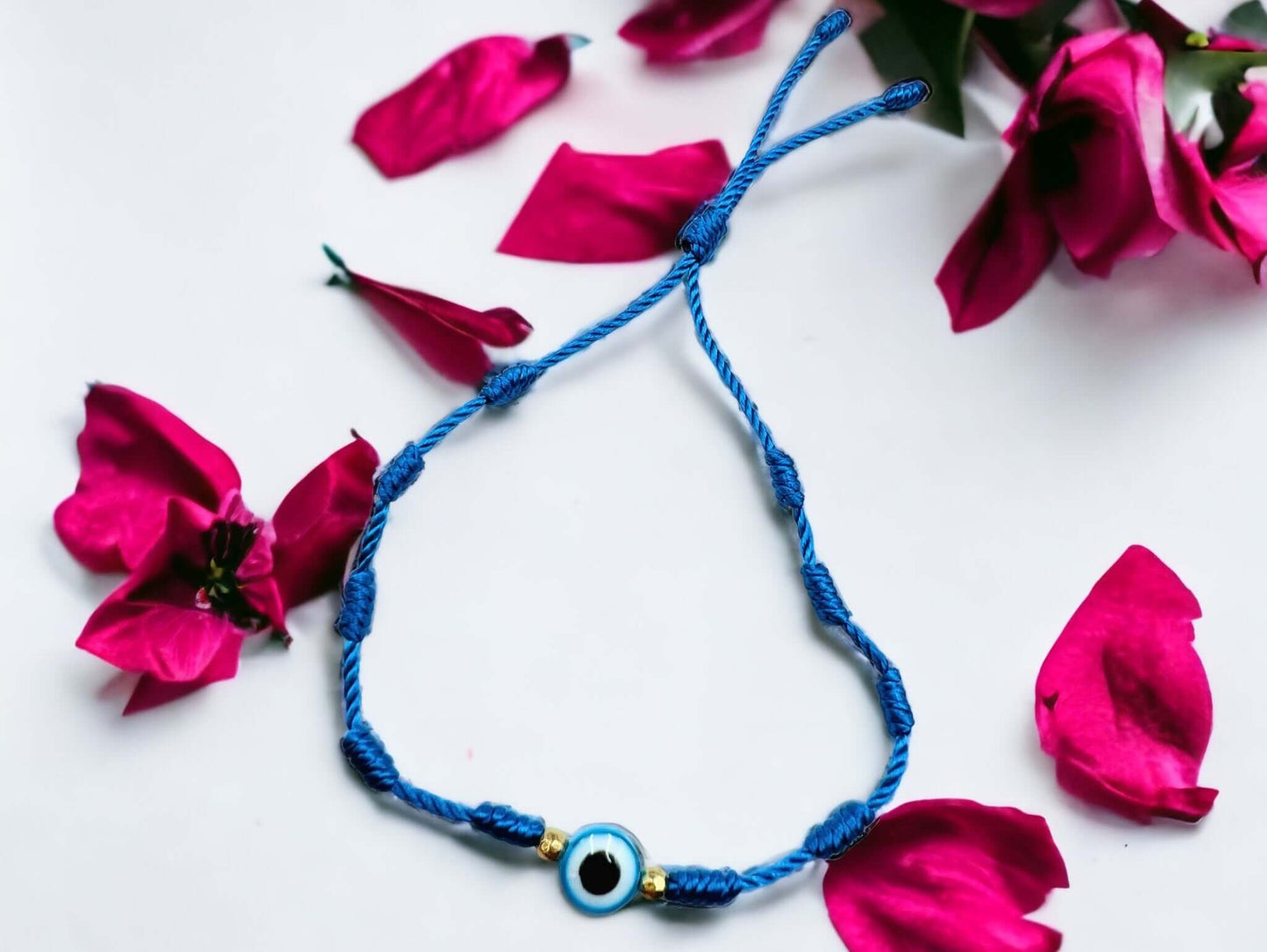 Evil Eye Seven Knot Bracelet.