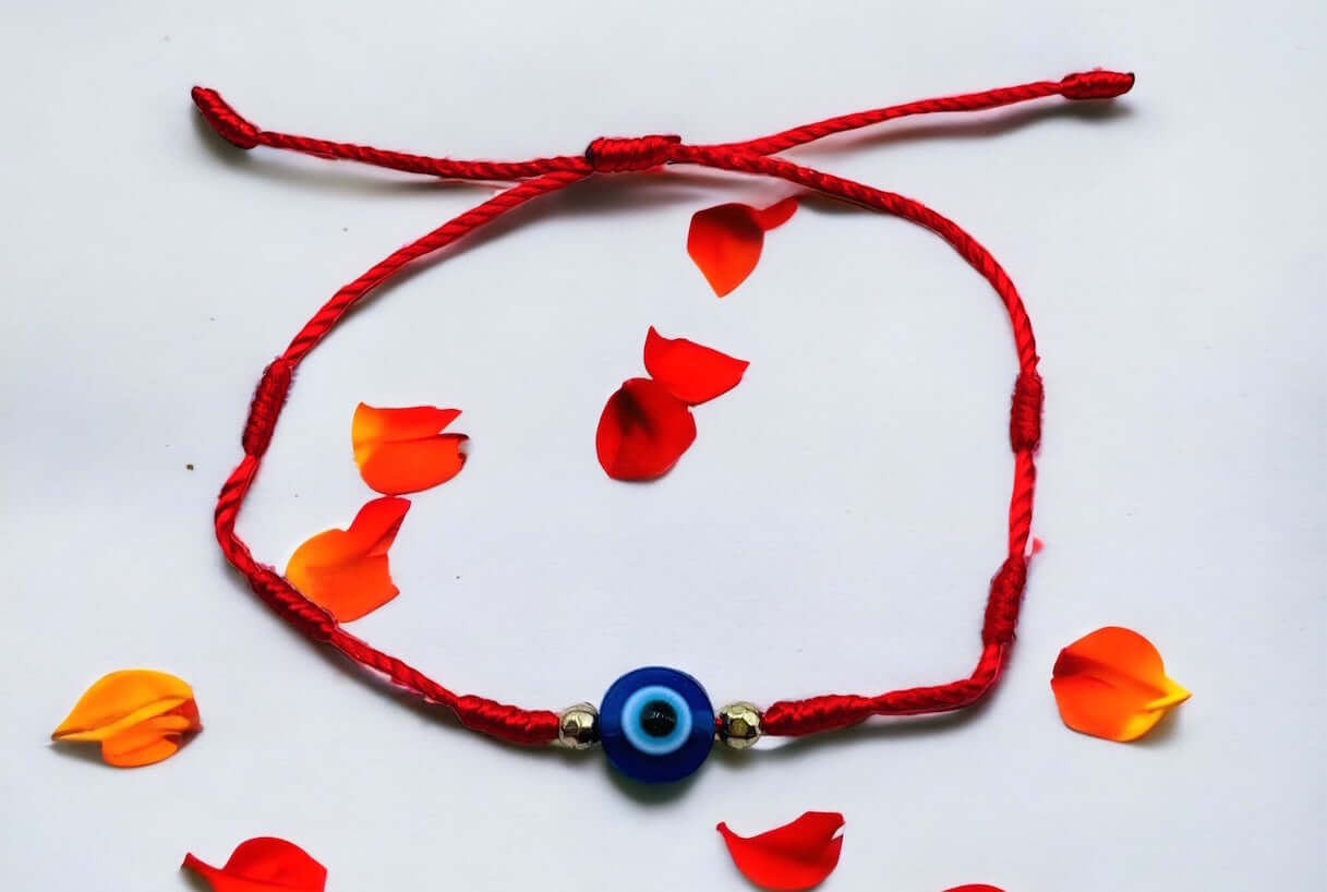 Evil Eye Seven Knot Bracelet.